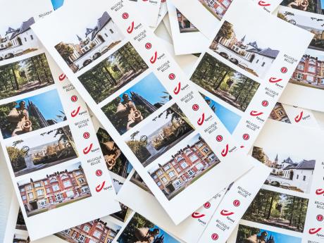 postzegels trekspleisters Ronse