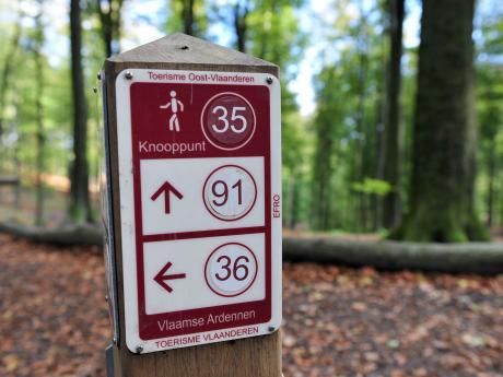 bordjes wandelknooppunt